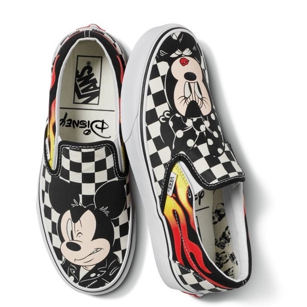 RARE VANS/DISNEY Mickey& Minnie Flame Size Woman’s 8, Men’s 6.5